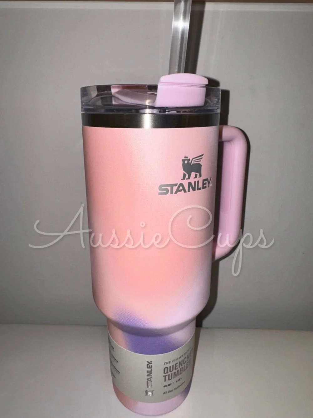 Stanley Rose Petal Motion 40 oz Quencher Tumbler - Pink & Lavender Ombre Mix - Picture 7 of 9